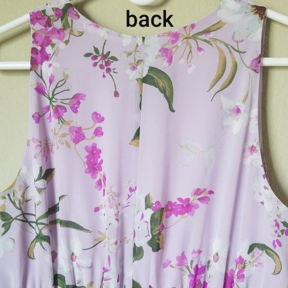 Liz Claiborne- Floral V-Neck Mid-calf length dress - Picture 6 of 8